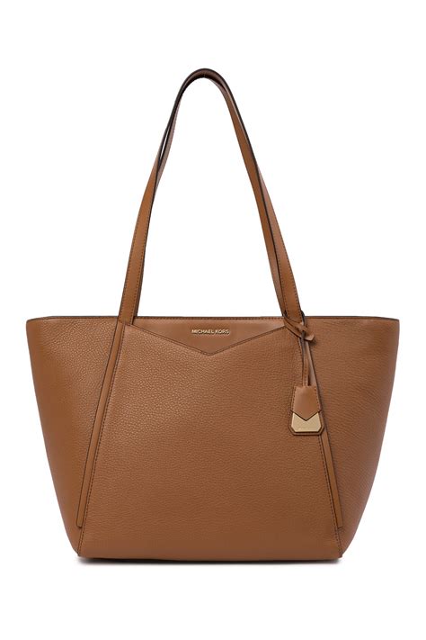 michael kors whitney tote pink|whitney large leather tote bag.